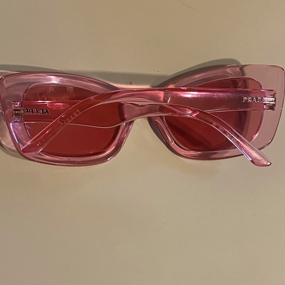 $258 Prada 56MM Rectangle Sunglasses Pink NEW main image 10